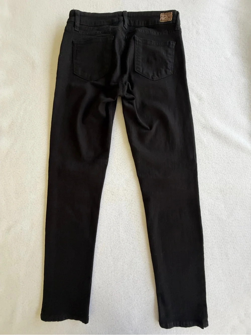 PAIGE Black Peg Skinny Jeans - Sleek High-Rise Look Size 29